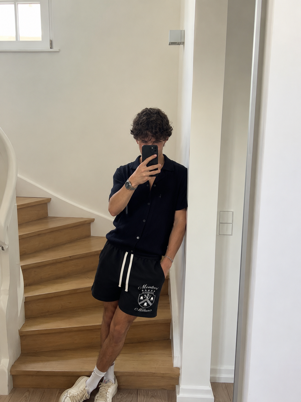 Milano Crest Shorts – Black