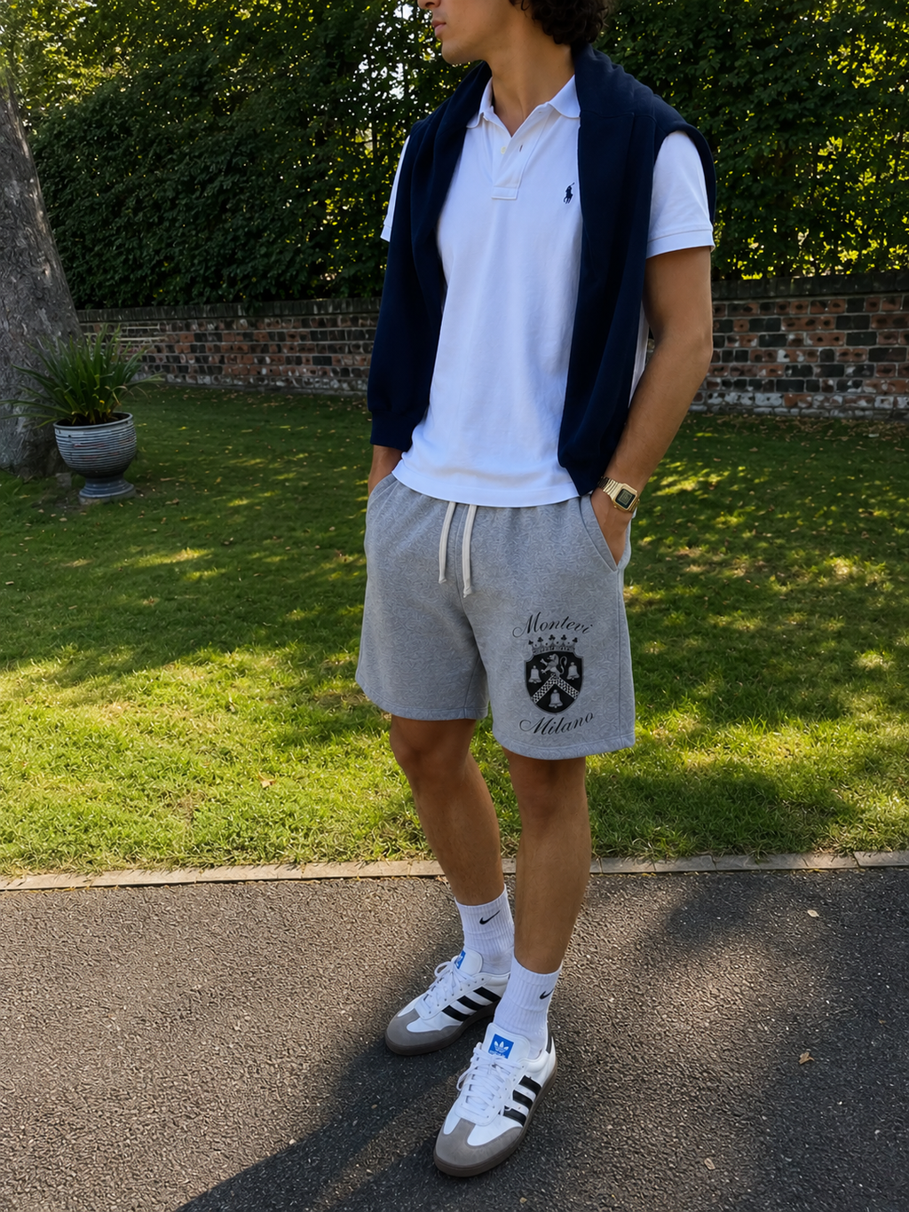 Milano Crest Shorts – Noir