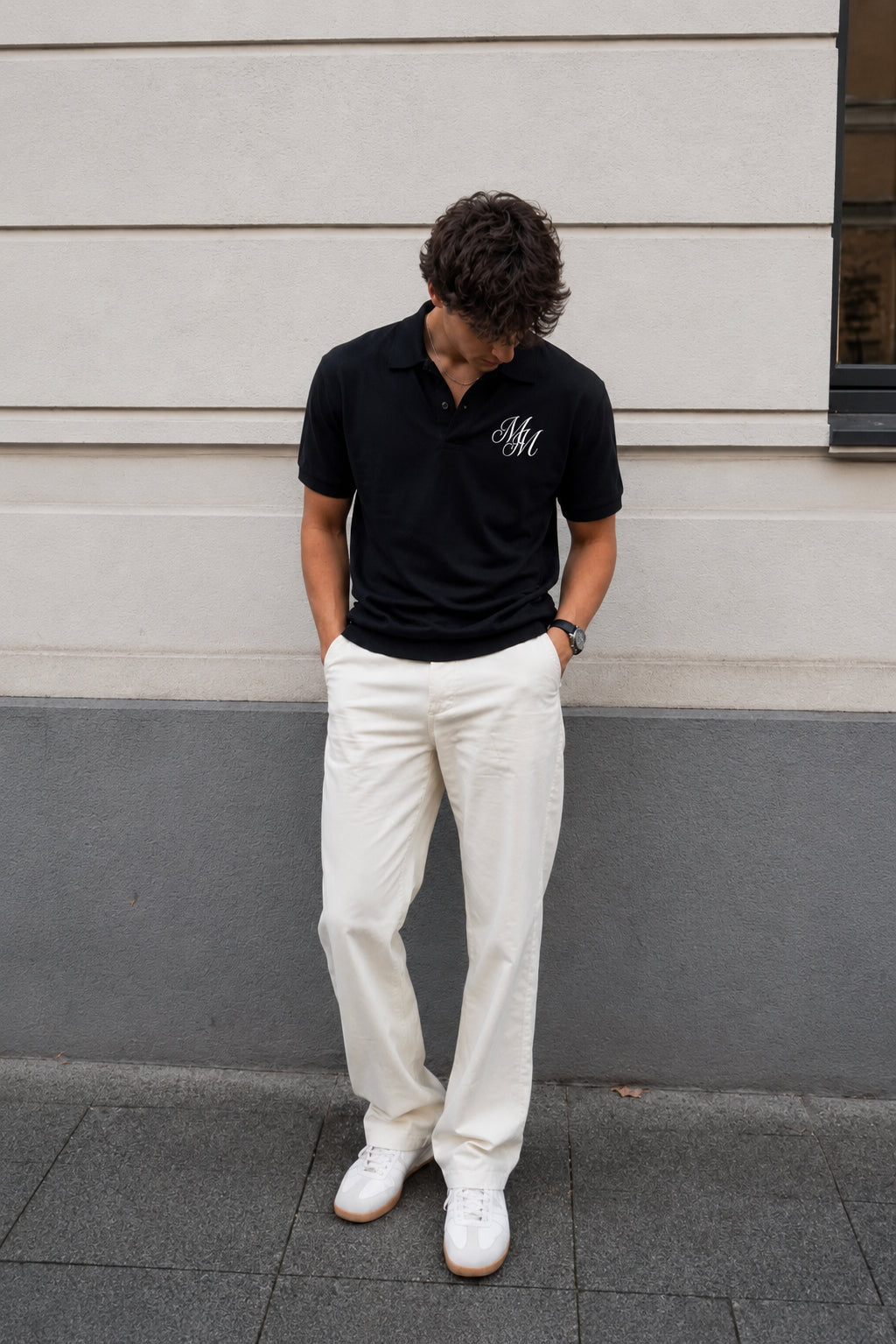 Signature Monogram Polo – Black